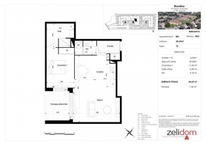 appartement neuf à la vente -   31200  TOULOUSE, surface 55 m2 vente appartement neuf - UBI442073165